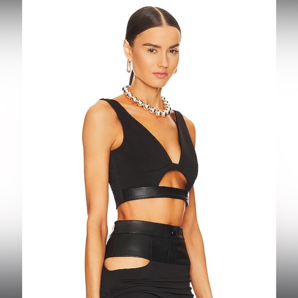 Revolve/ Creek Ocak cut out crop top in black. Size S. New with tags. - Picture 2 of 4